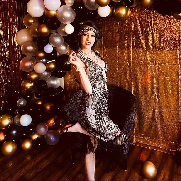 NWT Babeyond Roaring 20s Flapper Sequin Costume Gatsby - Picture 15 of 16